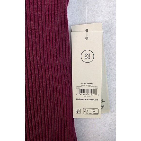 No Boundaries Womens XXS (00) Polo Dress Ribbed Short Sleeve - Picture 5 of 6